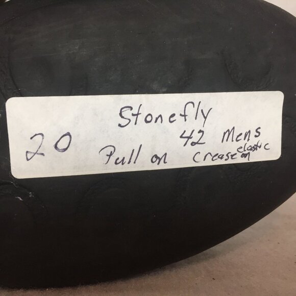 Stonefly Mens Black Leather Ankle Boots Size 8.5/42 Pull On - Picture 11 of 11